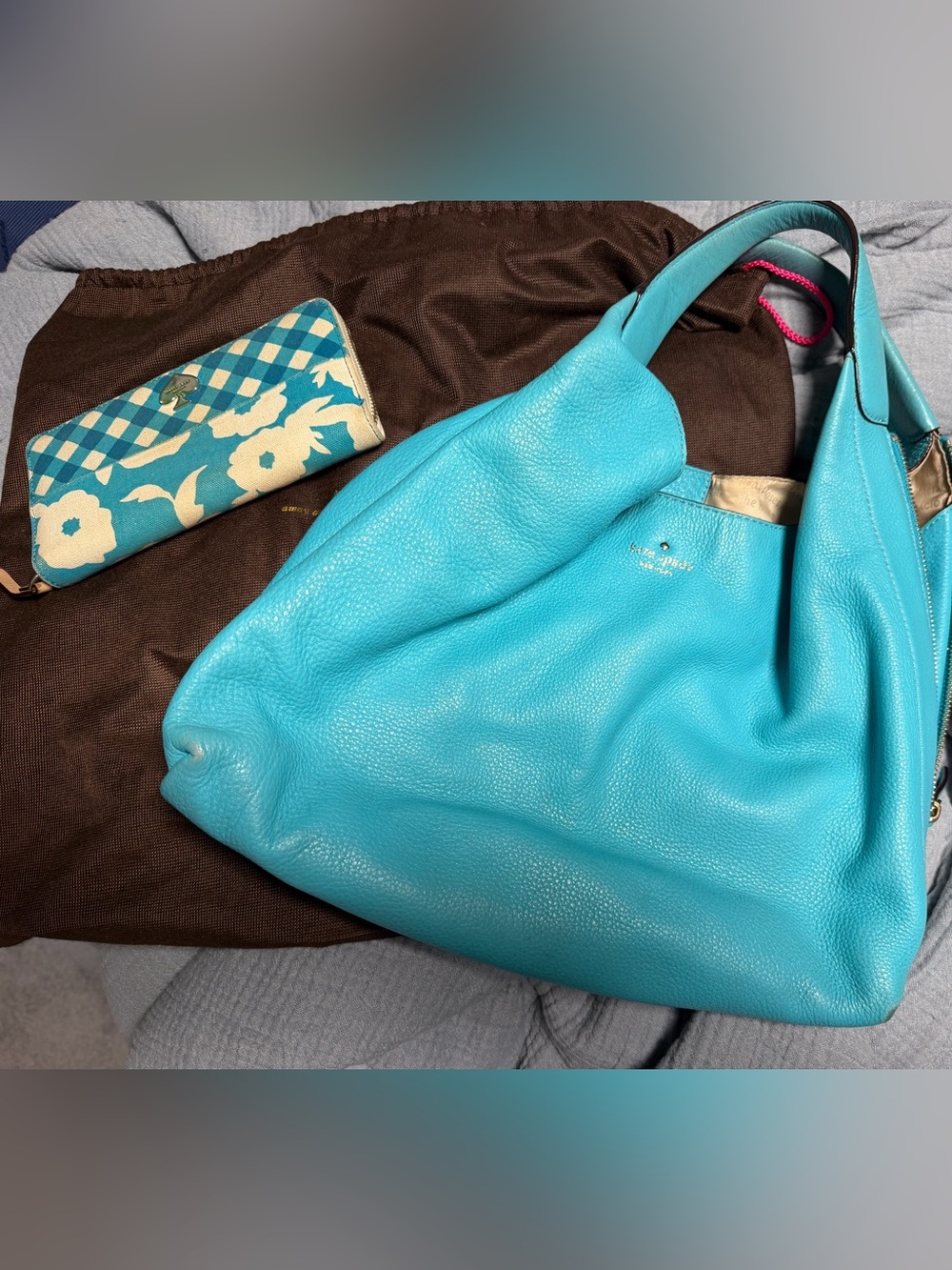 Kate Spade Mulberry Street Vivian Leather Hobo Bag Blue